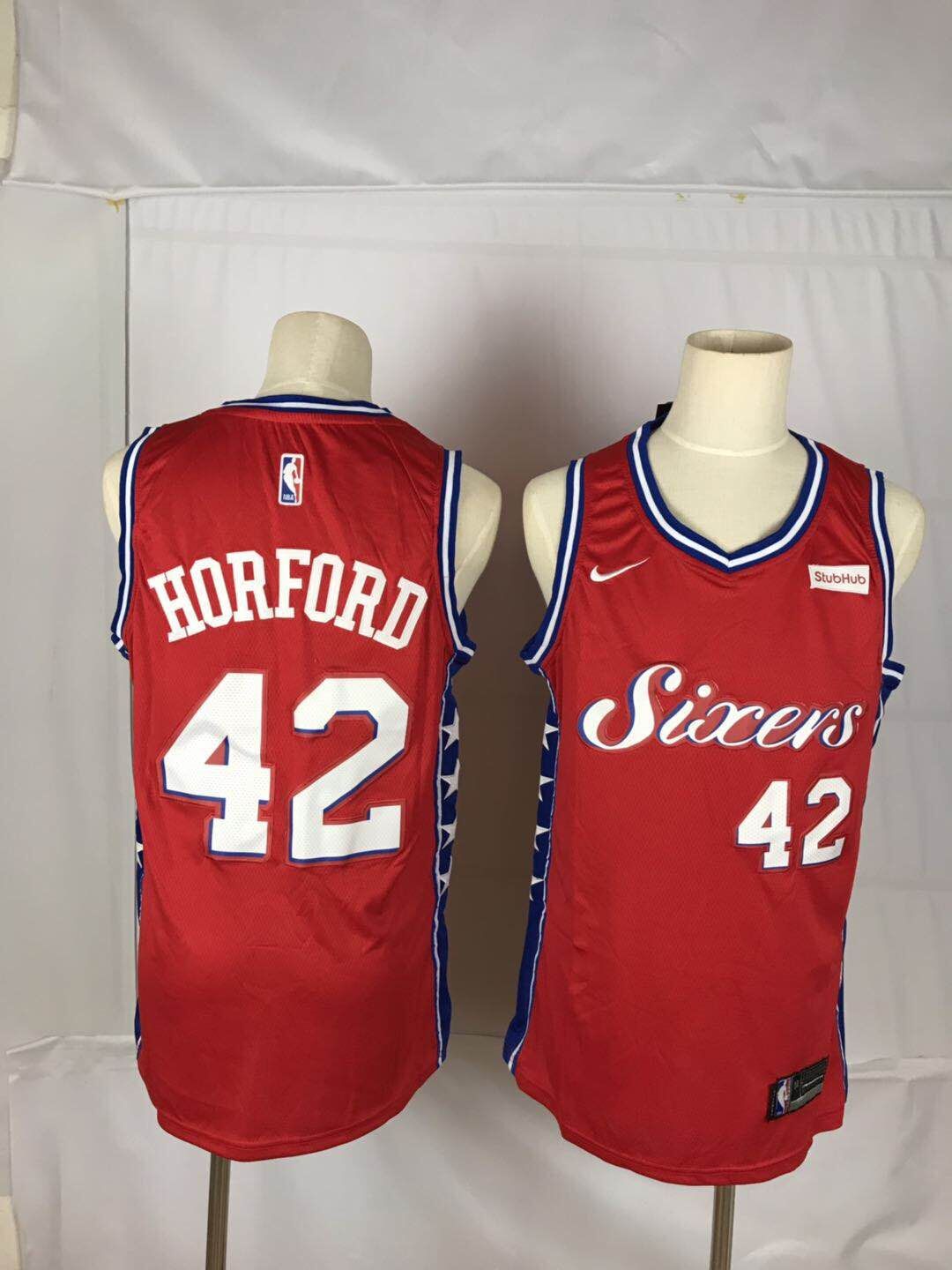 Men New NBA Philadelphia 76ers #42 Horford red Nike Jerseys